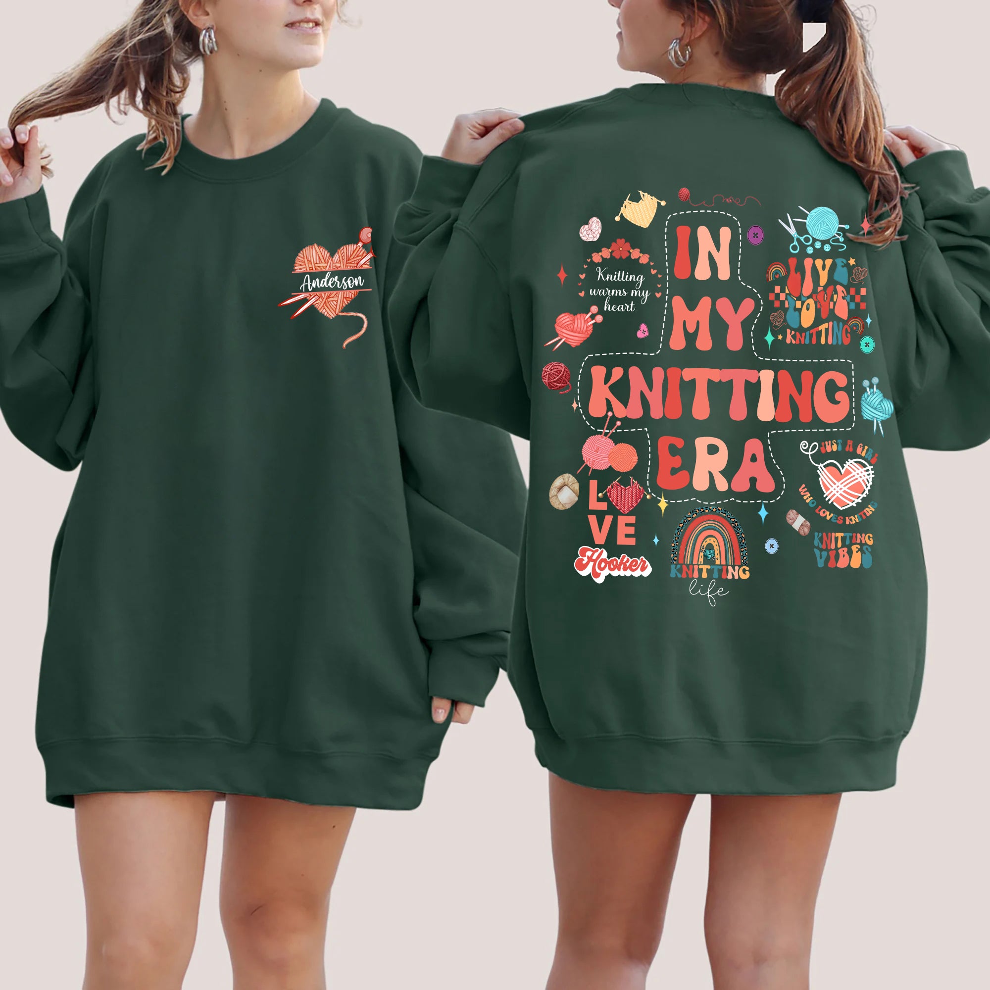 In My Knitting Era Custom Sweatshirt, Knitting Sweater, Gift For Knitting