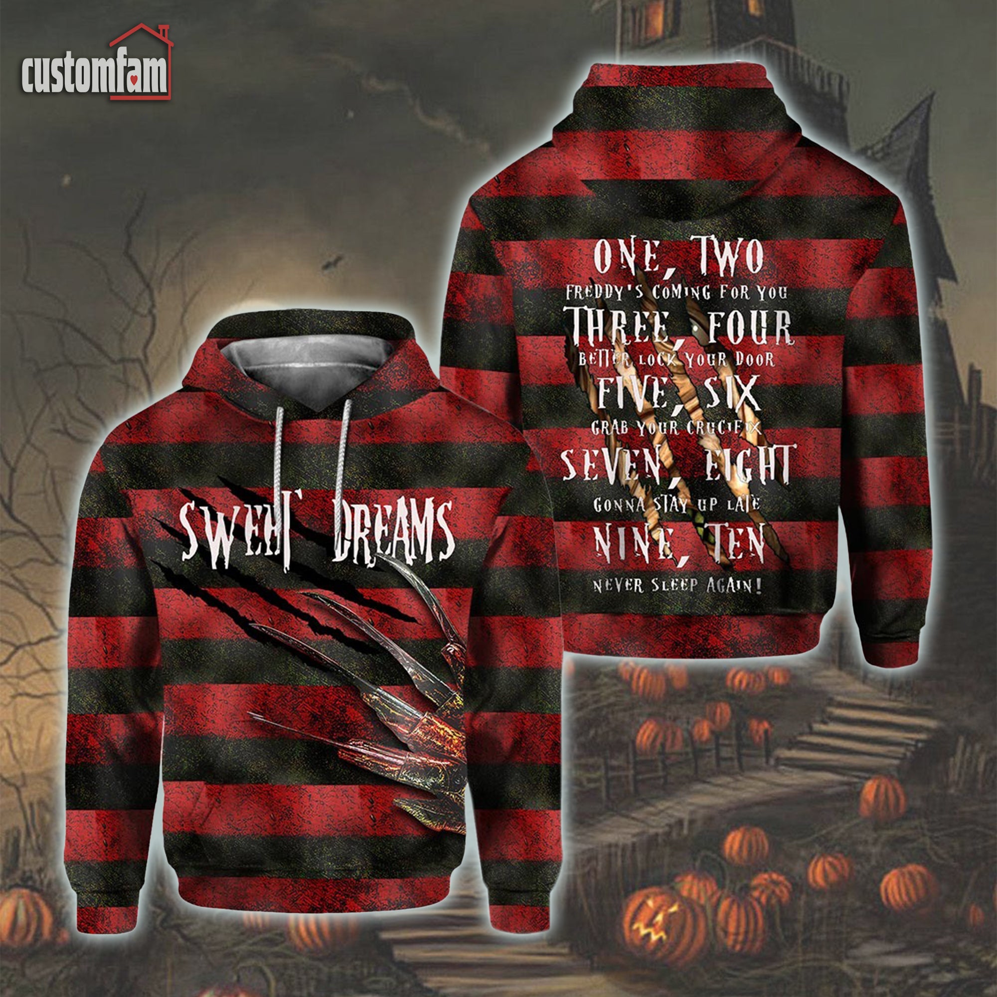 Sweet Dreams Halloween Horror Movie Hoodie, Scary Movie Fan Gifts, Halloween Gift