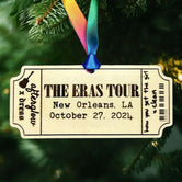 The Eras Tour Ticket Christmas Ornament, Swifties Ornament, Gift For Swifties