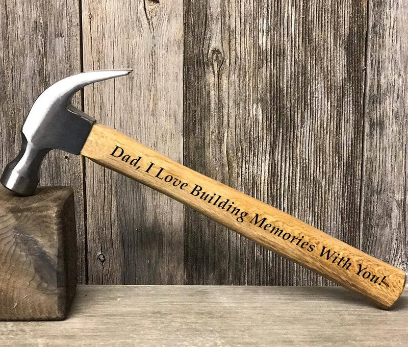 Building Memories With Dad  Laser Engraved Personalized Hammer, Father's Day Gifts