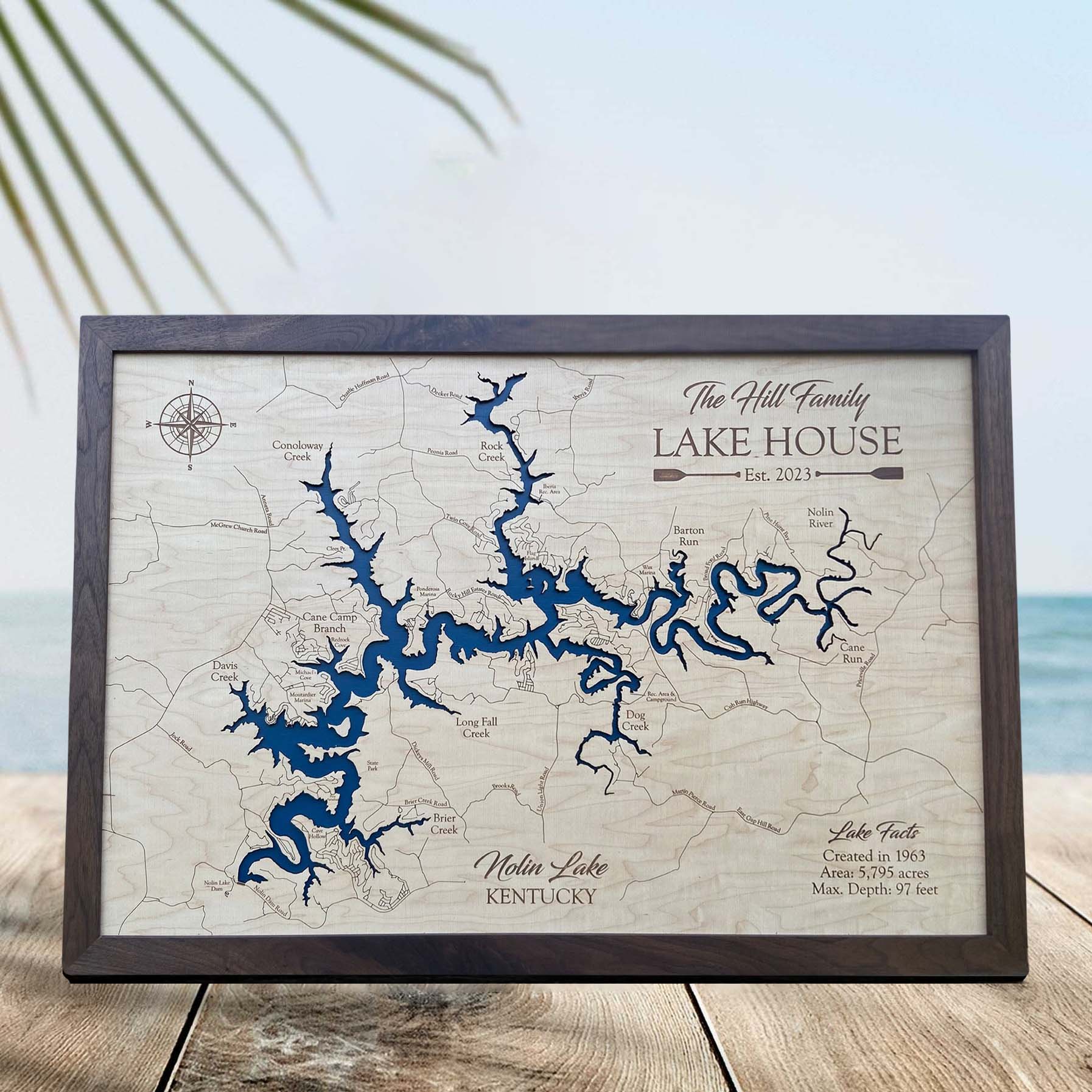 Custom Any Lake Wood Art, Lake Map, Lake House Decor, Lake Wall Art