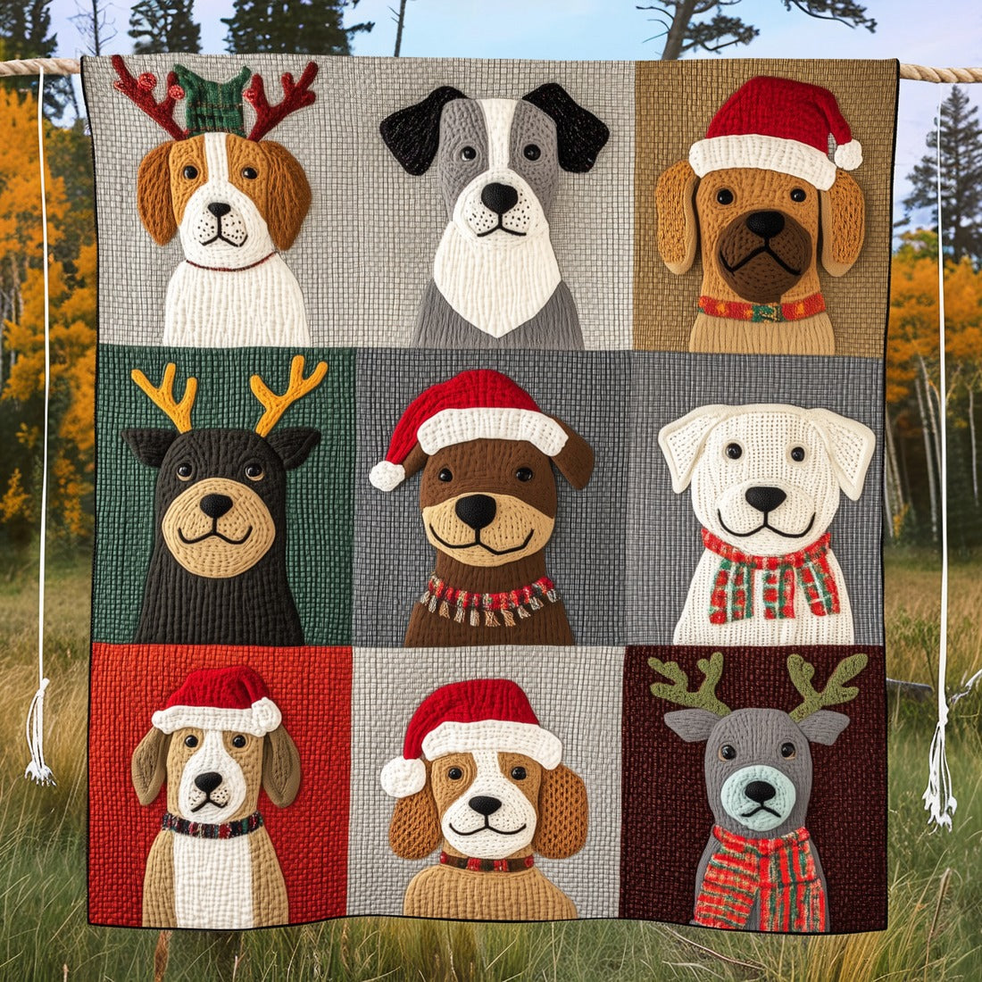 Cute Adorable Dog Snowflakes Art Blanket, Bedroom Decor, Gift For Dog Lovers