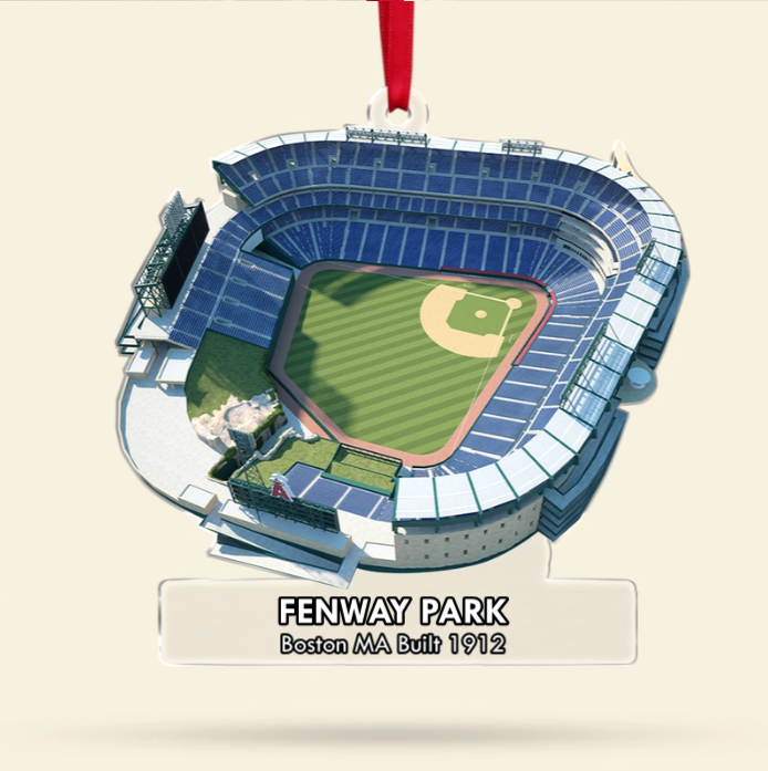 Personalized AL West Baseball Stadium Field Ornaments, Gift For Baseball Lovers