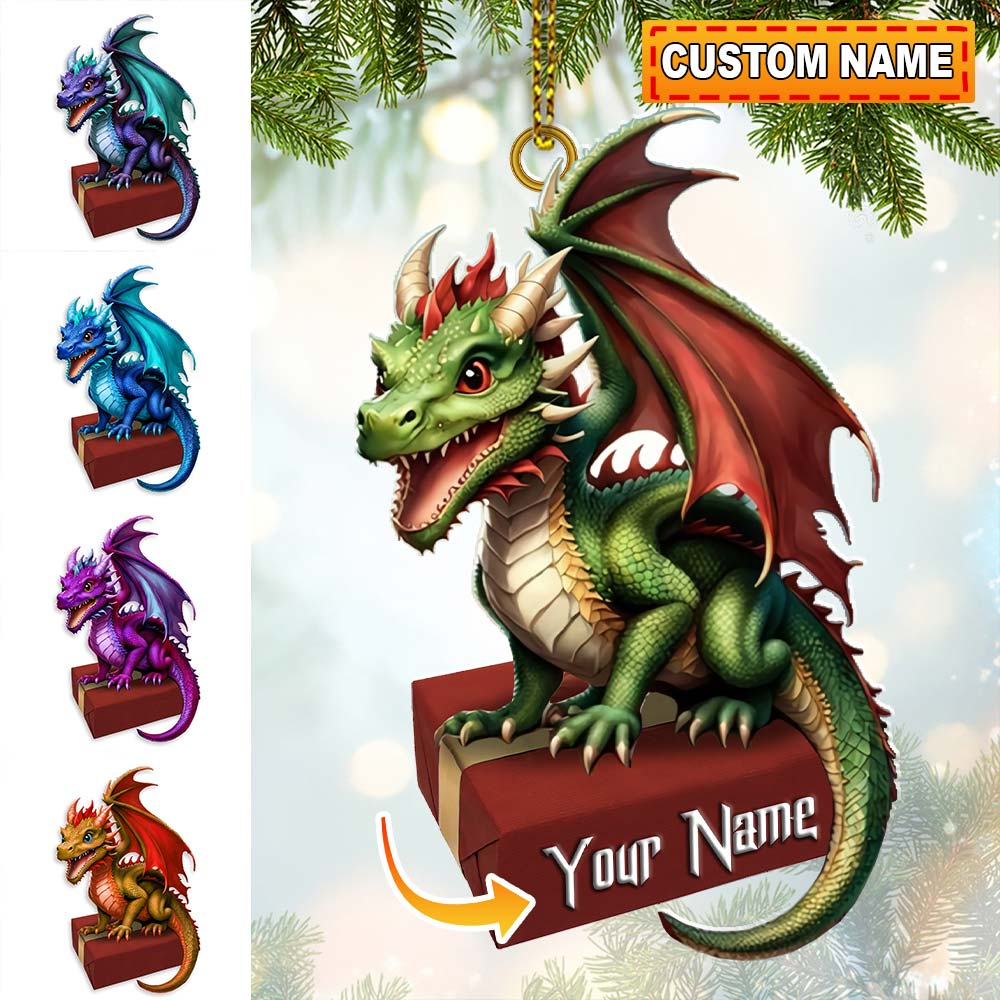 Dragon Ornament, Personalize Dragon King Ornament, Christmas Gift For Dragon Lovers