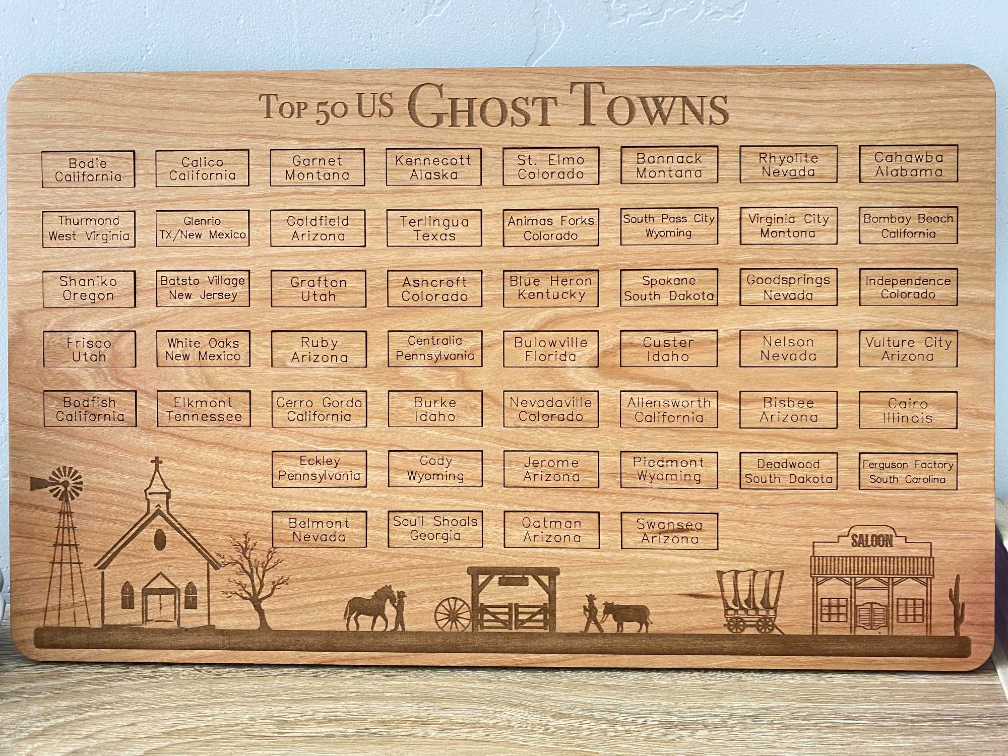 Ghost Town Tracker, Gift For Travel Lover