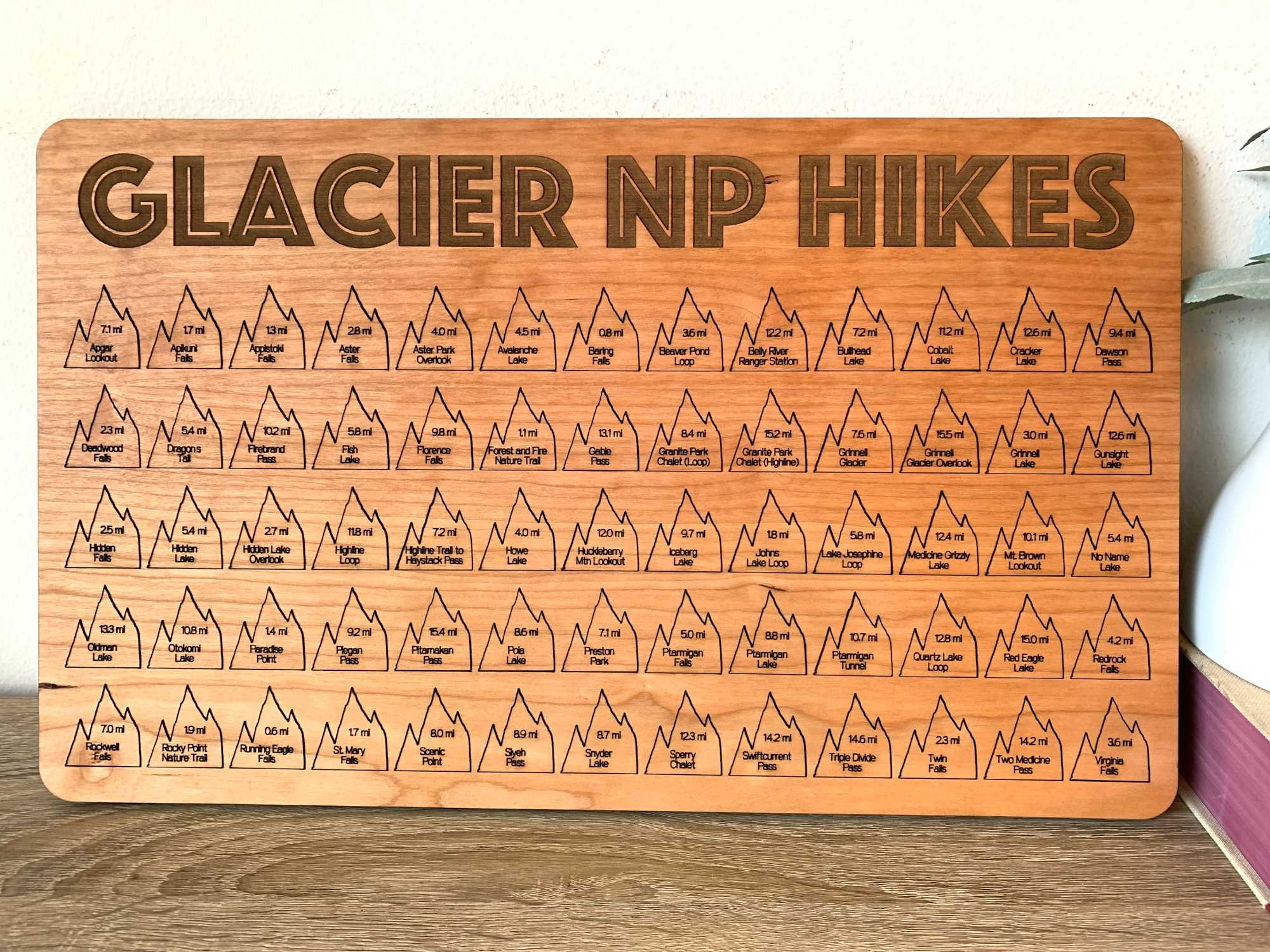 Glacier NP Hiking Tracker, Gift For The Traveler Man