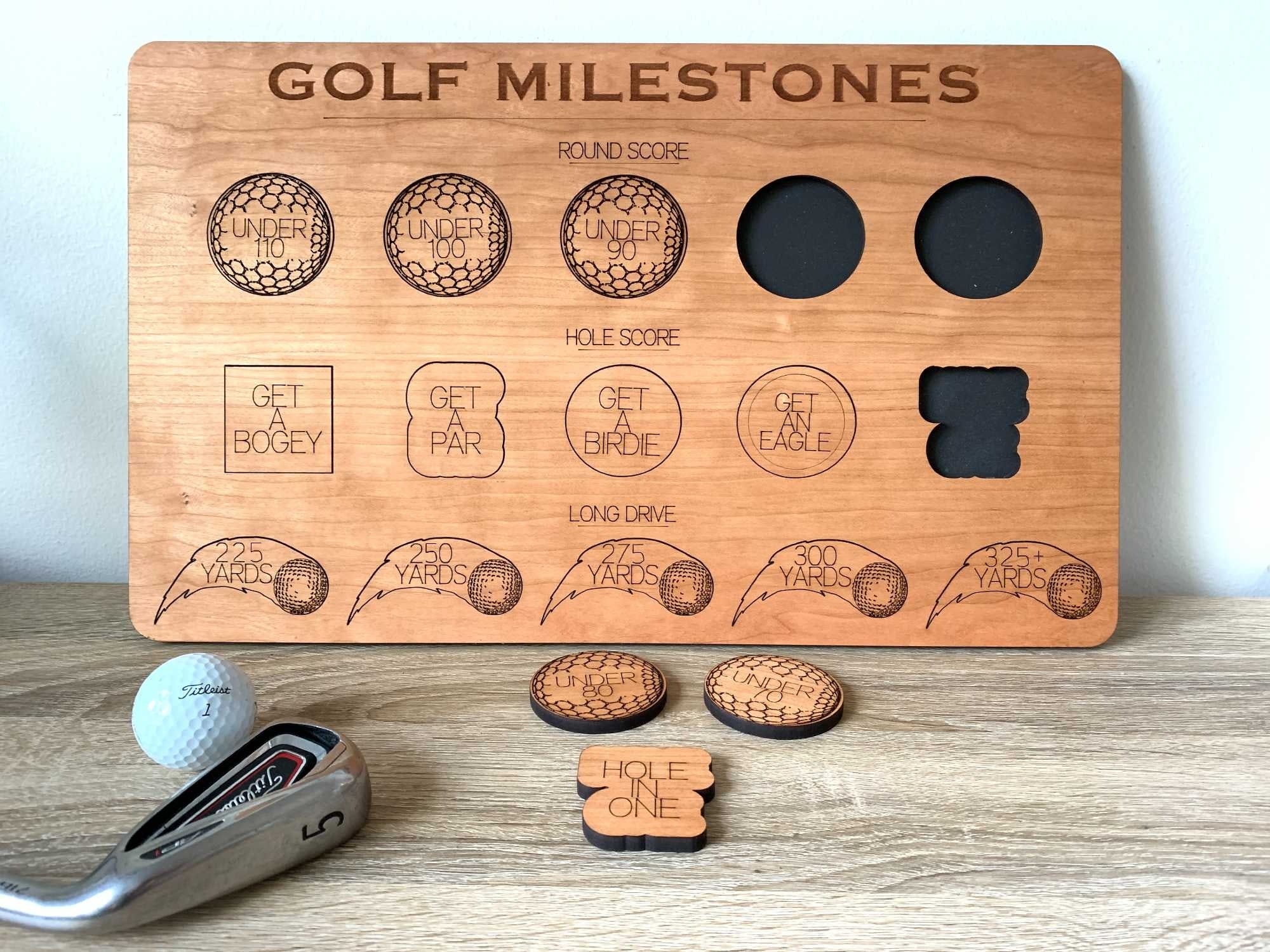 Golf Milestones Tracker Board, Golf Tracker, Golf Bucket List, Golfer Gift