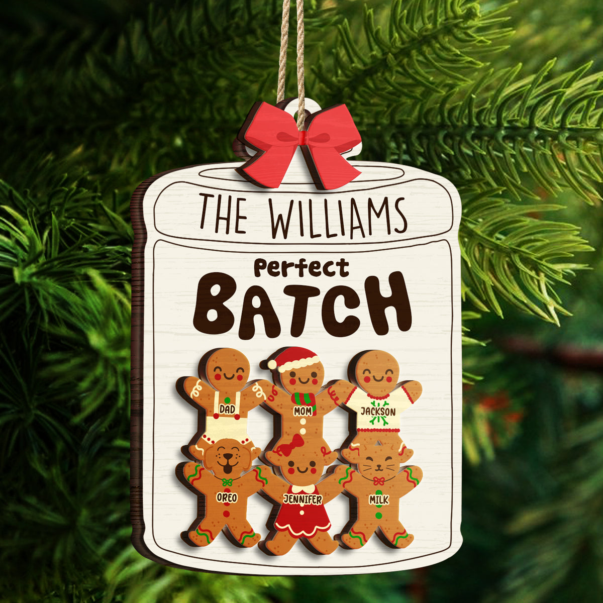 Perfect Patch Personalized Gingerbread Cookies Christmas Ornaments, Gift For Grandma