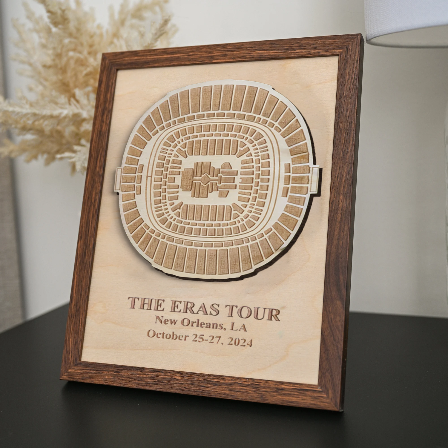 The Eras Tour New Orleans Stadium, 3D Custom Stadium Wooden Plaque, Gift For Swifties