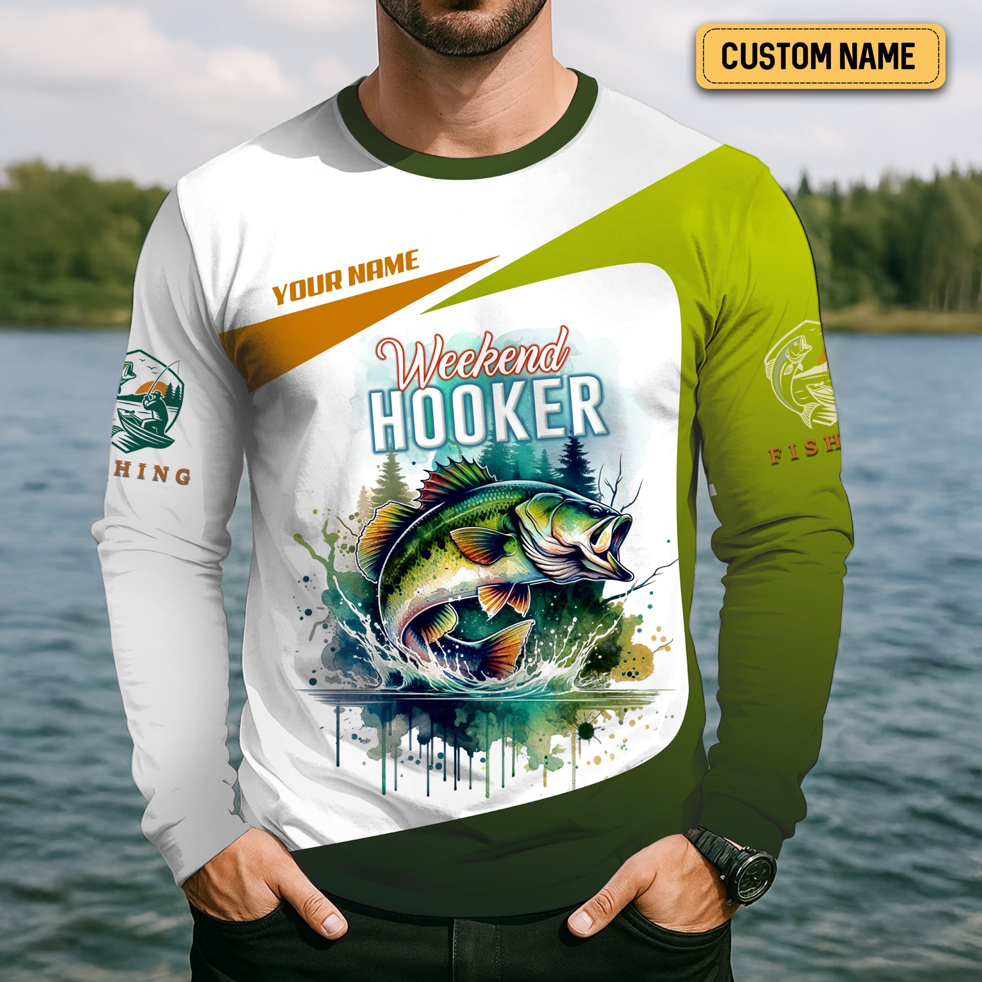 Custom Fishing Shirt, Custom T-Shirt For Men, Fishing Lover Gifts, Fisherman Gift, Custom Hoodies For Men