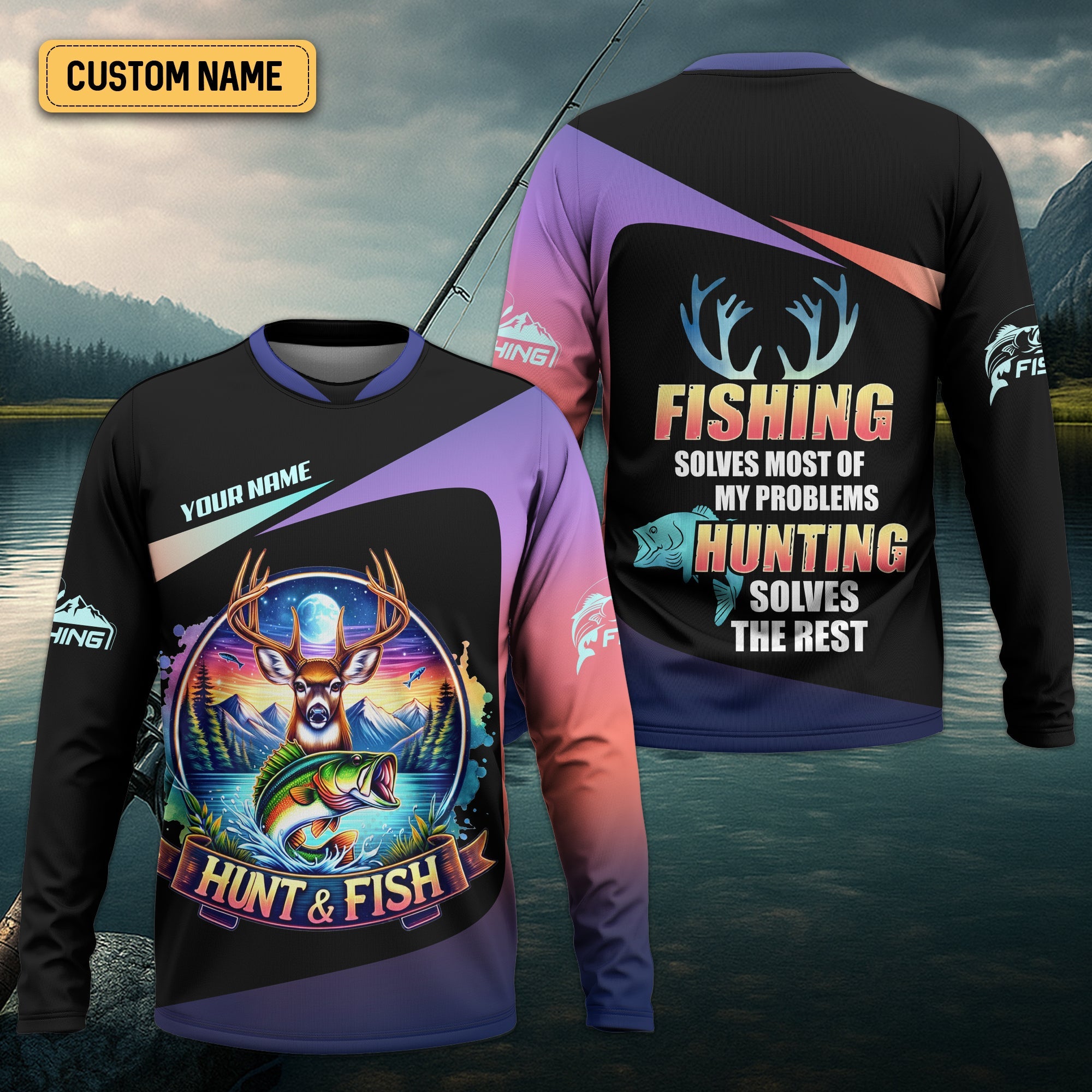 Fishing Hunting Mens Hooded UPF Shirt, Long Sleeve Fishing Shirts, SPF Shirts For Men, Mens Casual Shirts