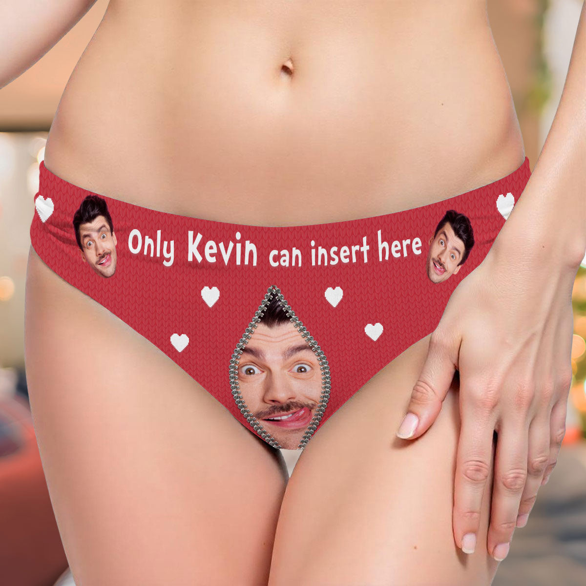 Custom Photo Funny Women Briefs, Anniversary Gift For Wife, Valentine Gift For Her