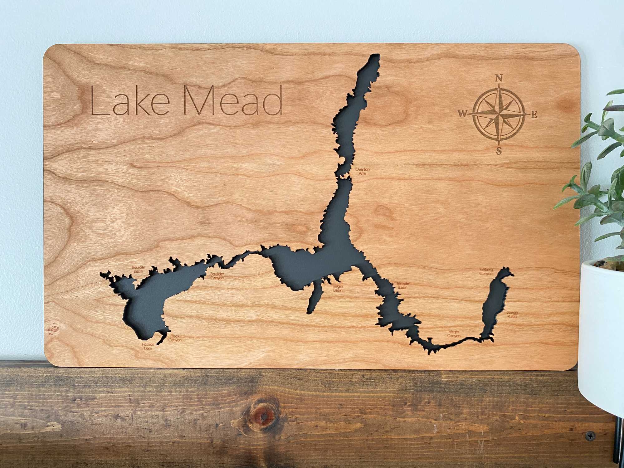 Lake Mead Map, Gift For Travel Lover