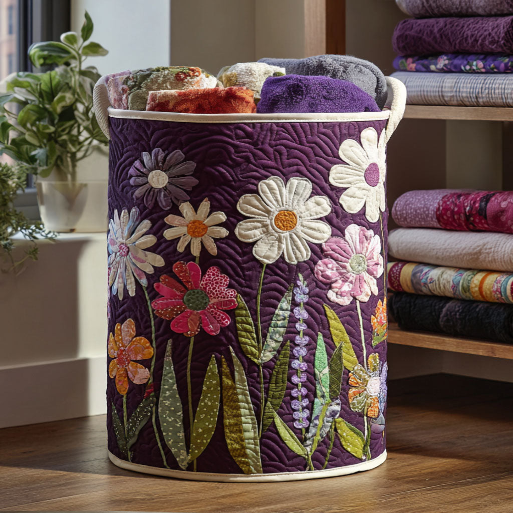 Patchwork Petals Laundry Basket Laundry Gifts, Housewarming Gift Ideas, Mother's Day Gifts