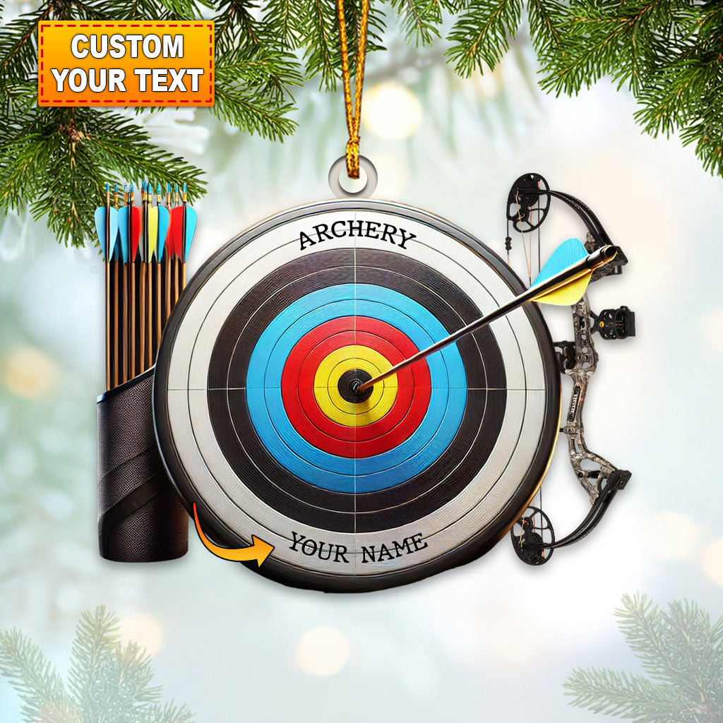 Archery Target, Personalized Archery Target Christmast Ornamen, Custom Ornament For Archery Lovers