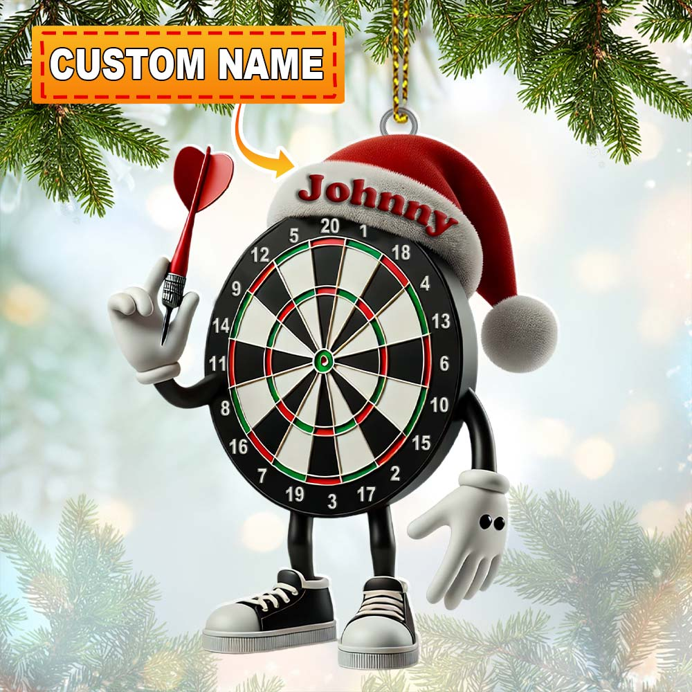 Dart Board, Custom Dart Board Ornaments, Christmas Gift For Dart Lovers