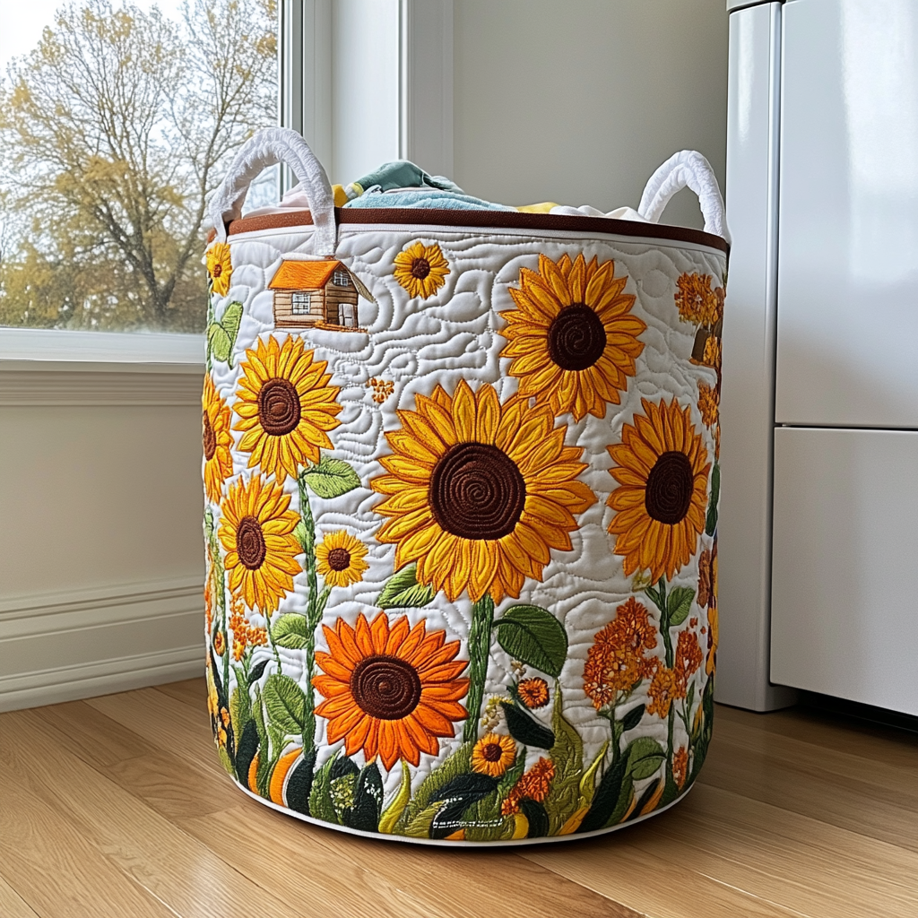 Sunflower Grove Laundry Basket Laundry Gifts, Housewarming Gift Ideas, Mother's Day Gifts