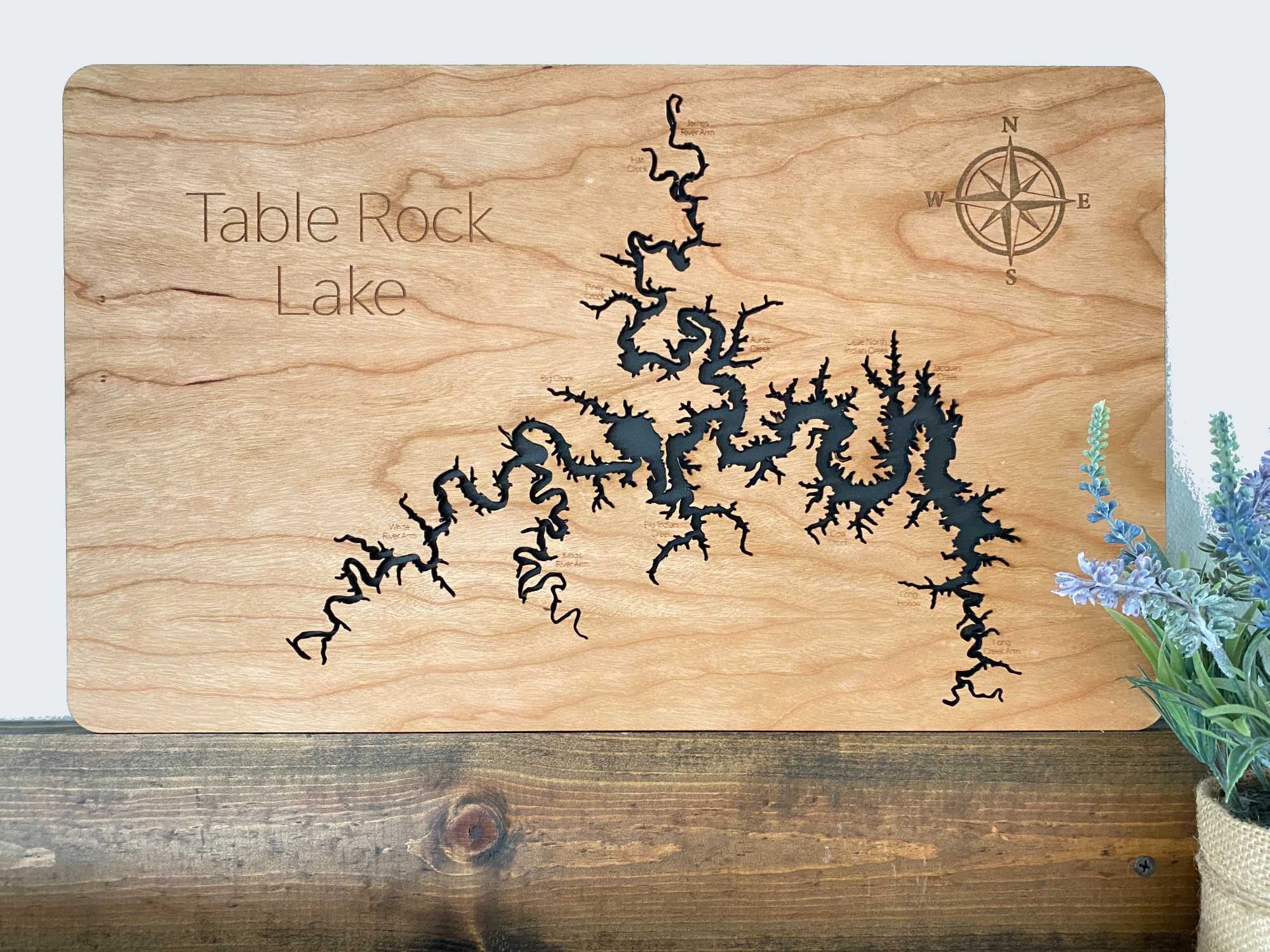 Table Rock Lake Map, Gift For Travel Lover