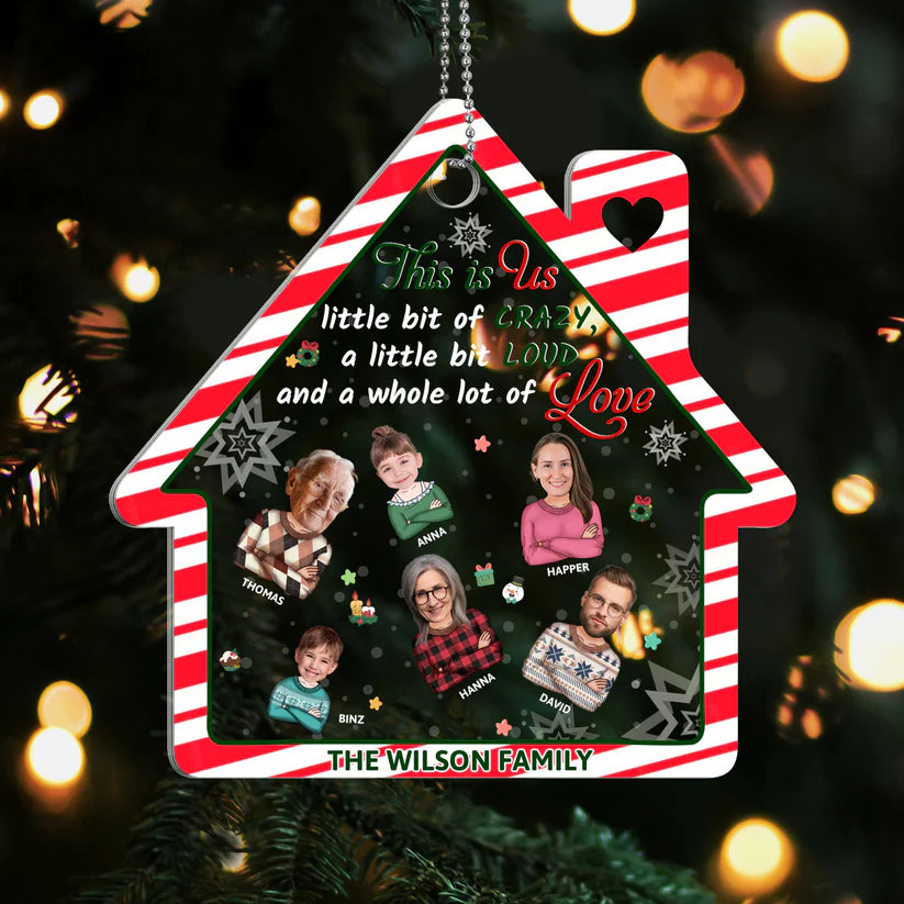 This Is Us Acrylic Ornament, Personalized Family Ornament