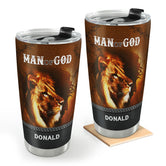 Man Of God Personalized Stainless Steel Tumbler, Stanley Tumbler with Handle, Insulated Tumbler, Christian Gifts For Men