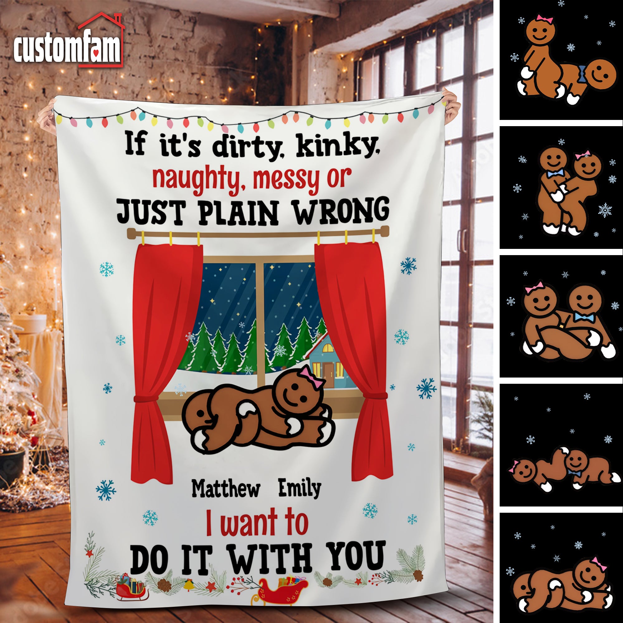 If It's Dirty Personalized Naughty Couple Woven Blanket, Fleece Blanket, Gift For Couples