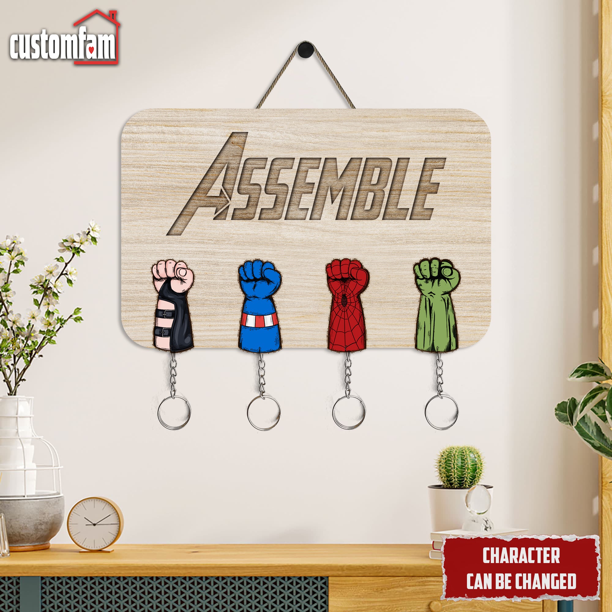 Assemble Personalized Key Holder For Wall, Home Decor