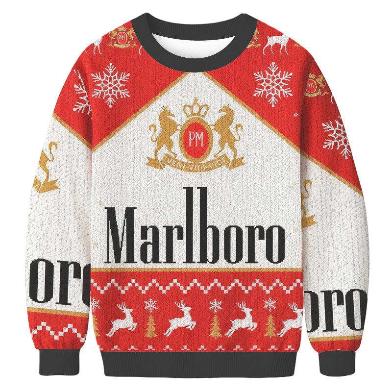 Marlboro Christmas Sweater, Ugly Xmas Sweater, Christmas Ugly Sweatshirt