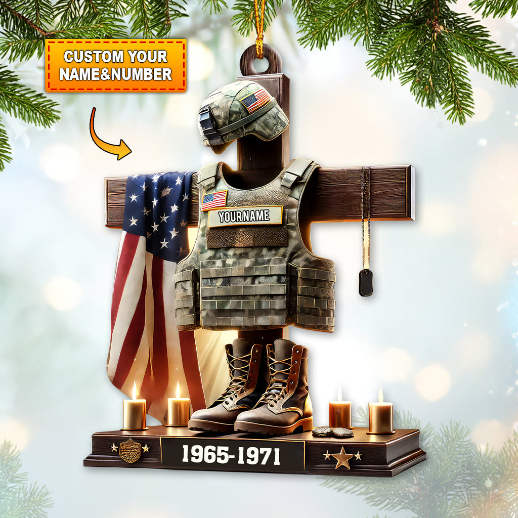 Custom Veteran Ornament, Custom Name Soldier, Military Christmas Ornaments