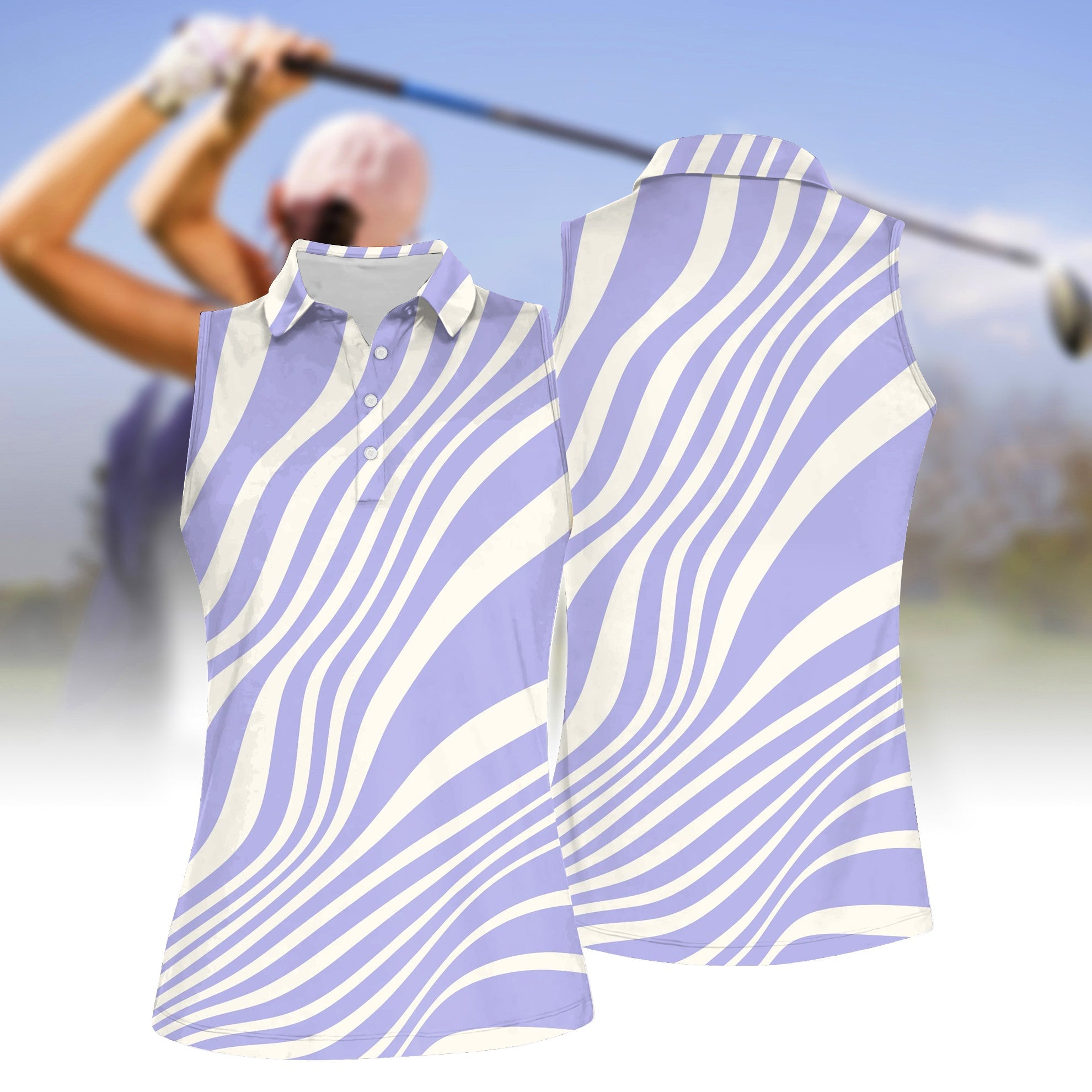Stripe Womens Golf Polo Shirt, Womens Golf Gifts