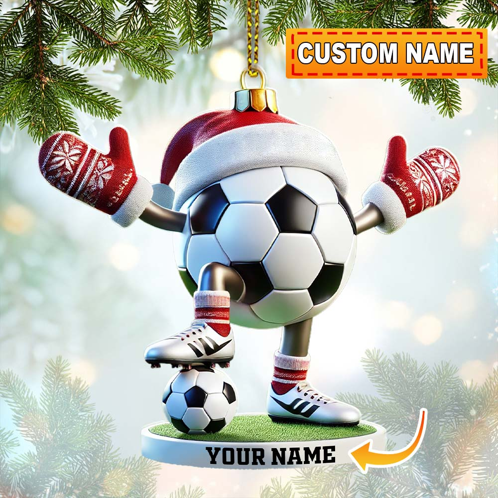 Personalized Soccer Christmas Ornaments, Gifts For Football Lovers