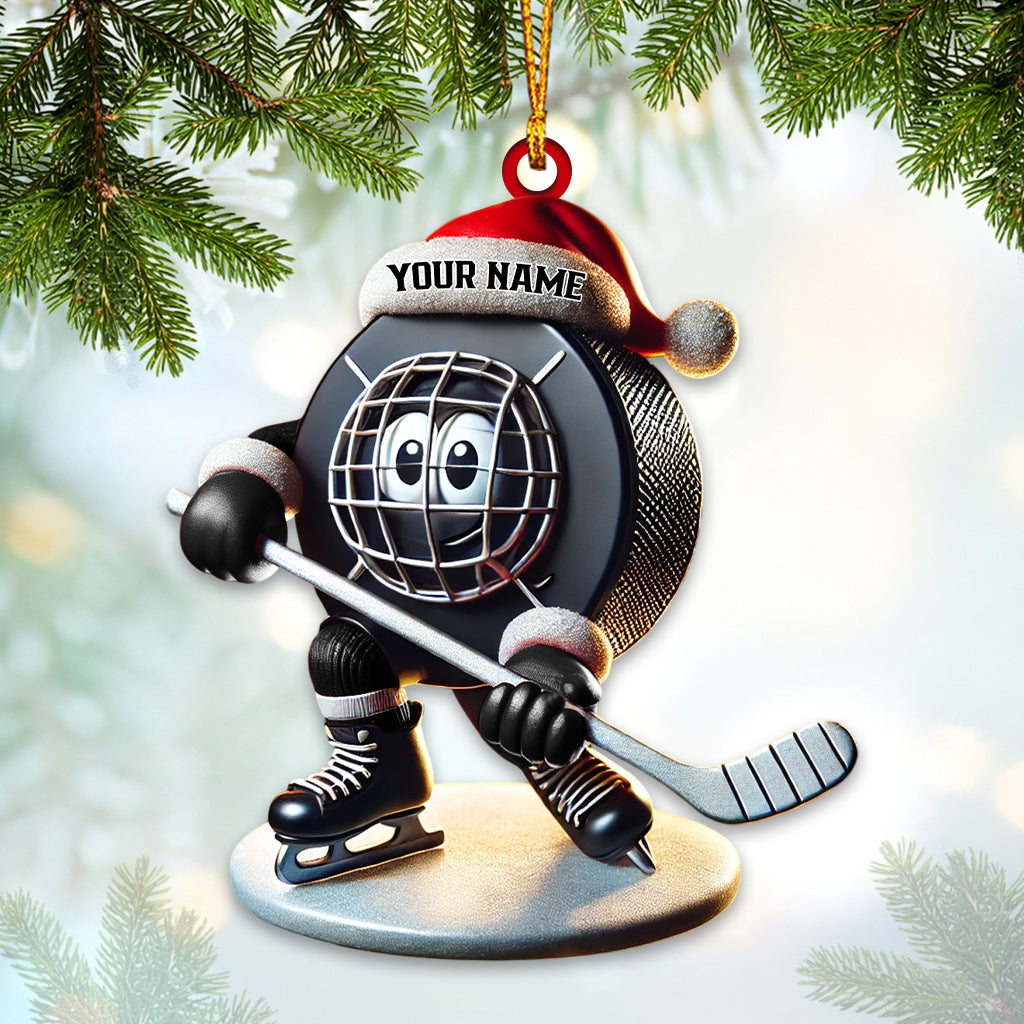 Personalized Ice Hockey Ornaments, Ice Hockey Goalie Ornament, Ice Hockey Christmas Gift