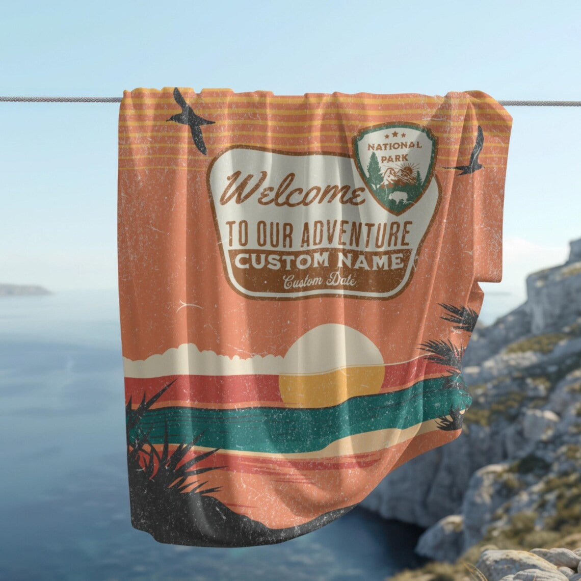 Welcome To Our Adventure National Park Custom Blanket, Travel Gifts