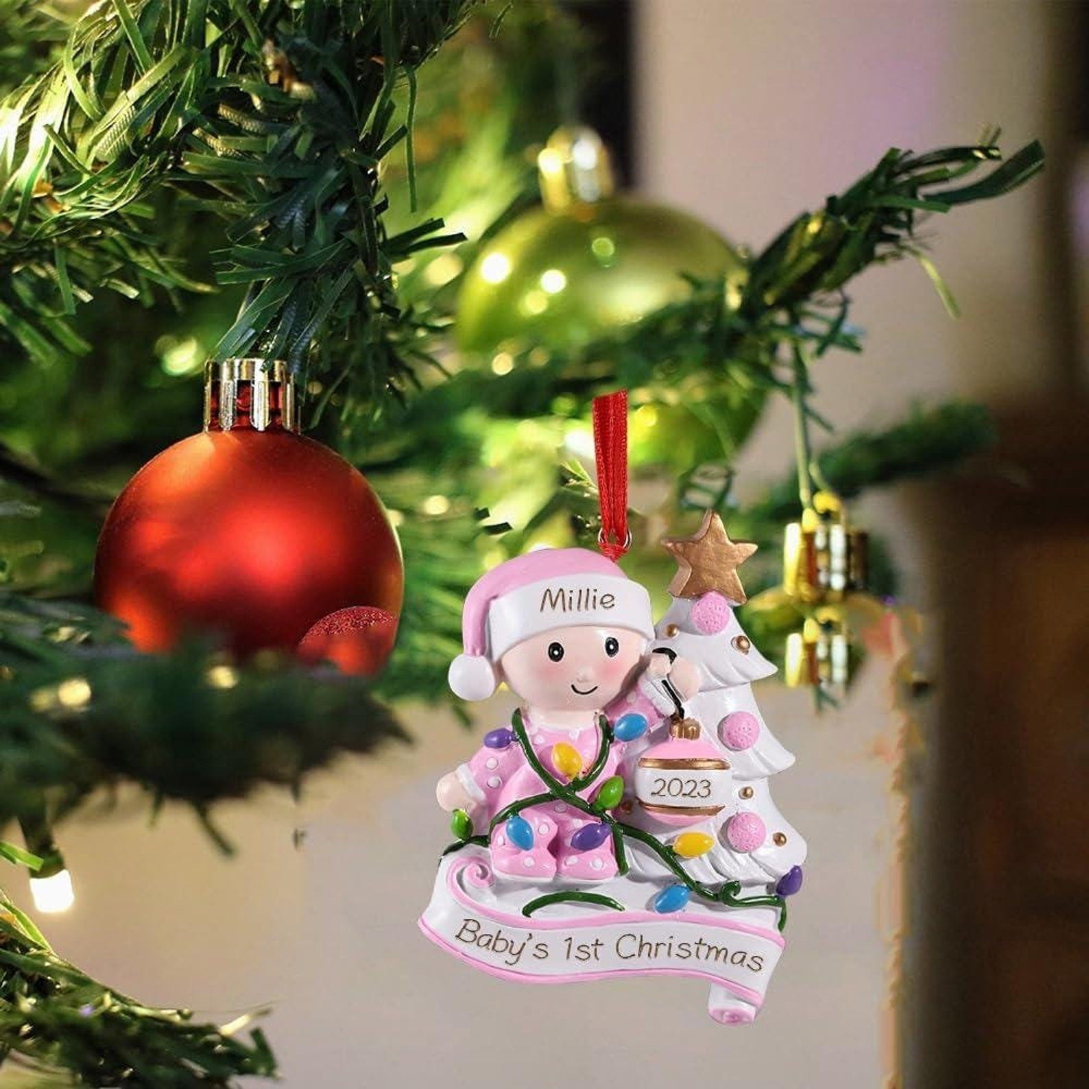 Personalized Babys First Christmas Ornament, Baby Gifts