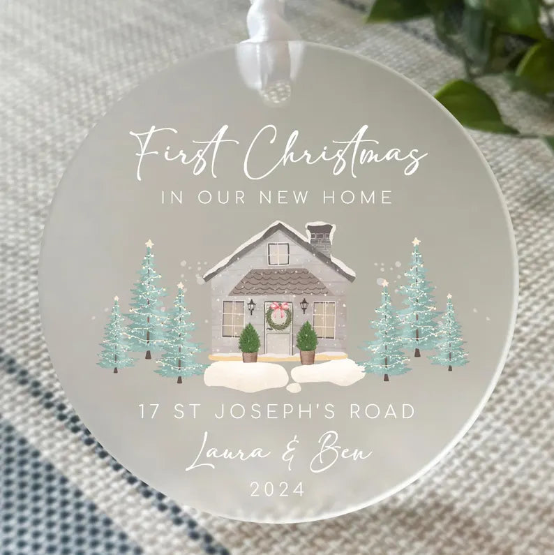 First Christmas In Our New Home Acrylic Ornament, Gift For Couple