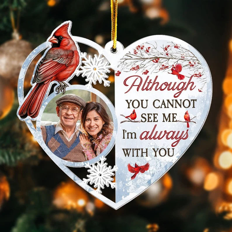 I'm Always With You Acrylic Ornament, Cardinal Christmas Ornaments