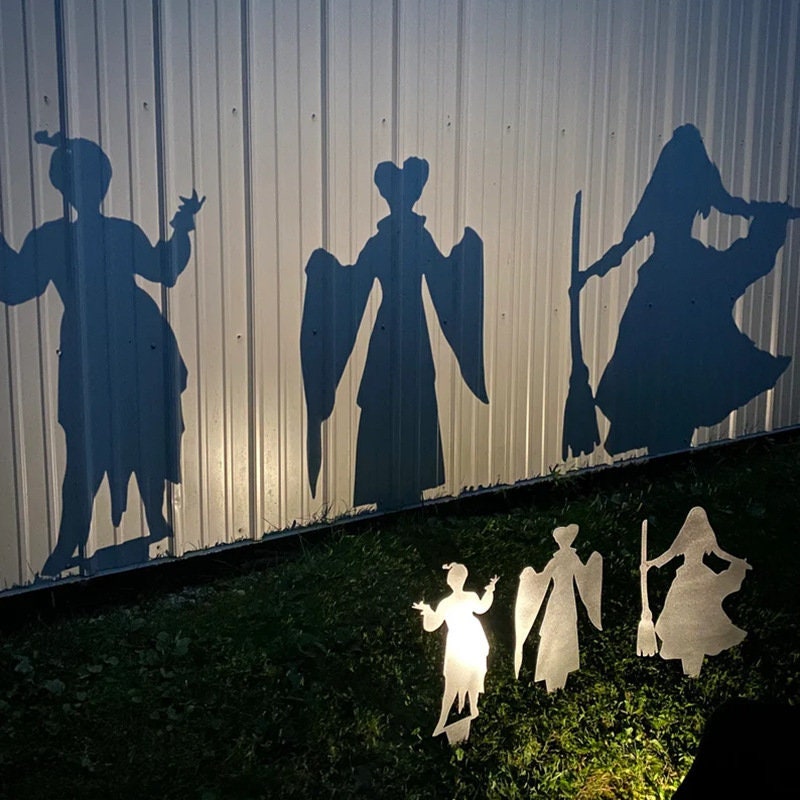 Halloween Witch Metal Yard Stakes, Garden Stakes, Halloween Decor