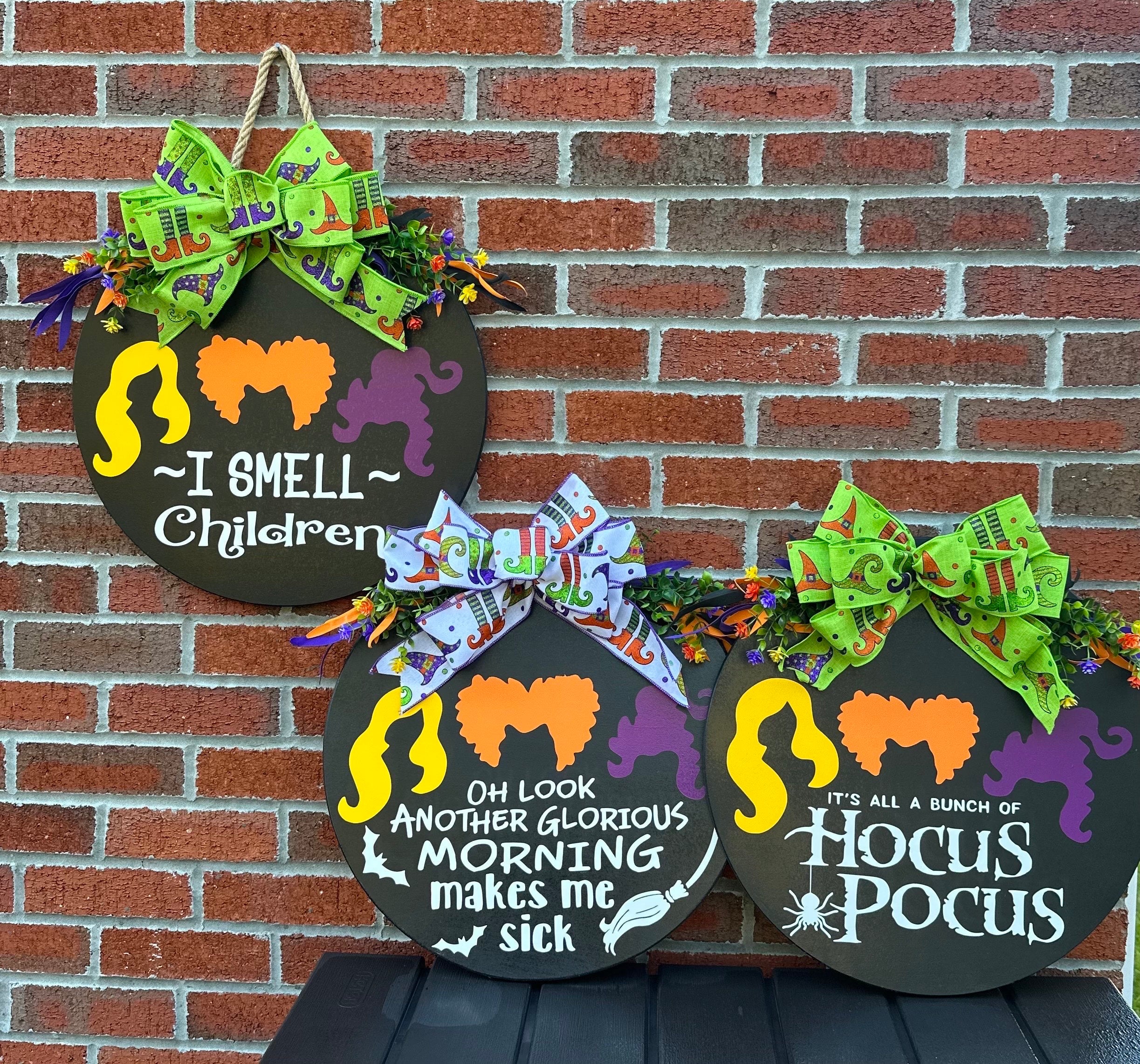 Oh Look Another Glorious Welcome Witches Door Hanger Sign, Halloween Decor