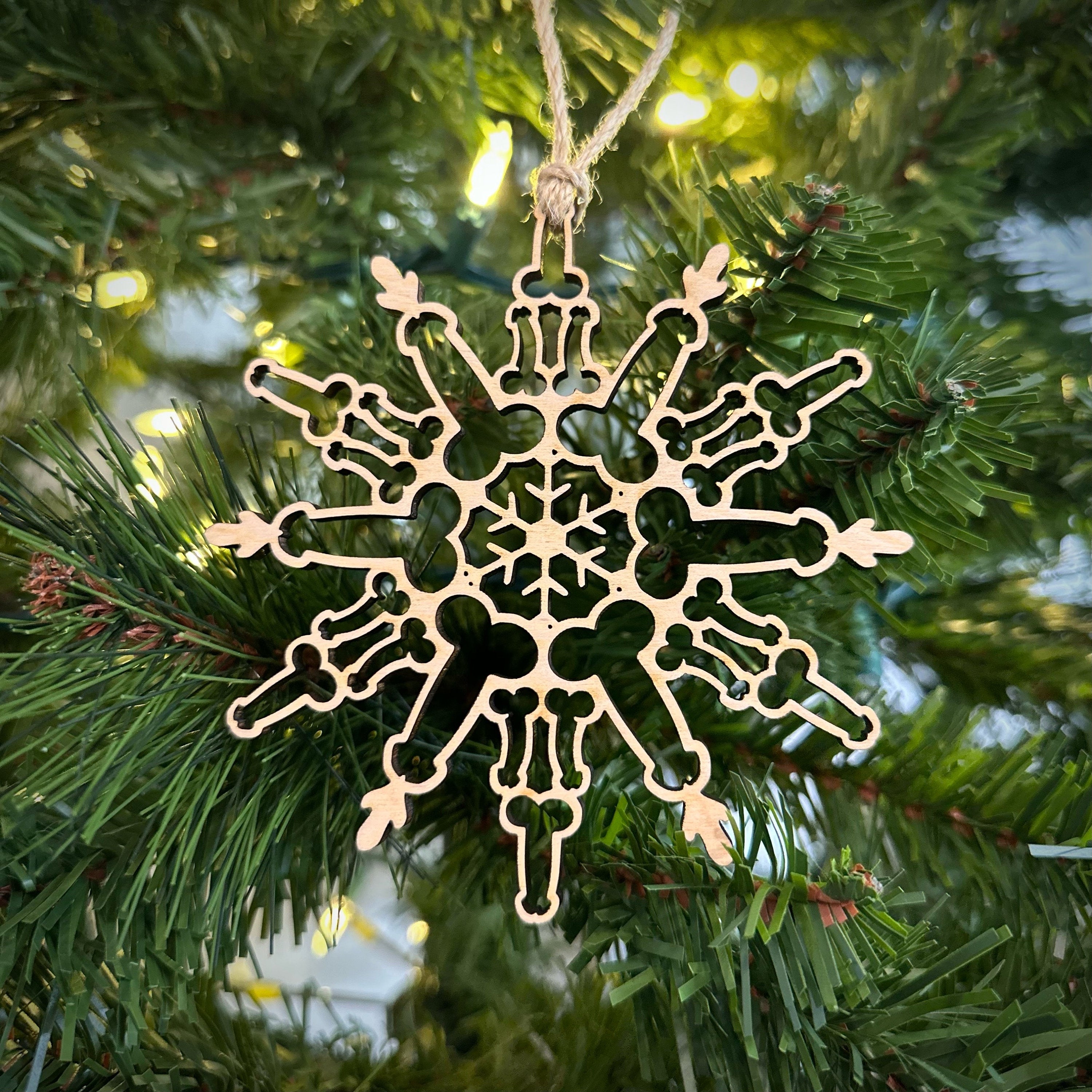 Funny Naughty Snowflake Christmas Ornament, Christmas Tree Decoration