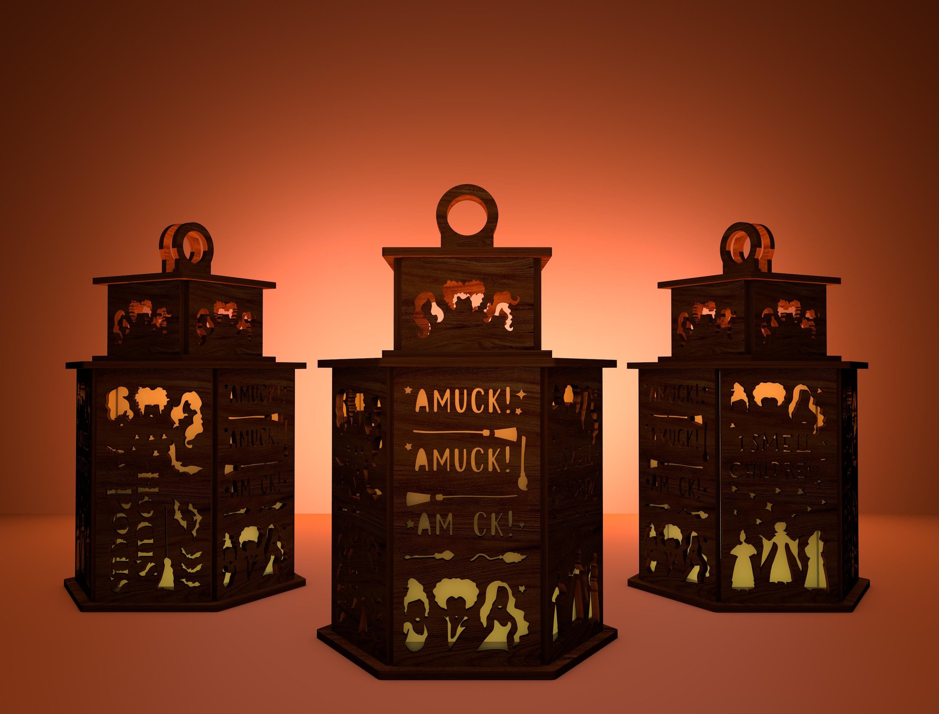 AMCK Halloween Candle Lamp, Gift For Scary Movies Fan, Halloween Decor