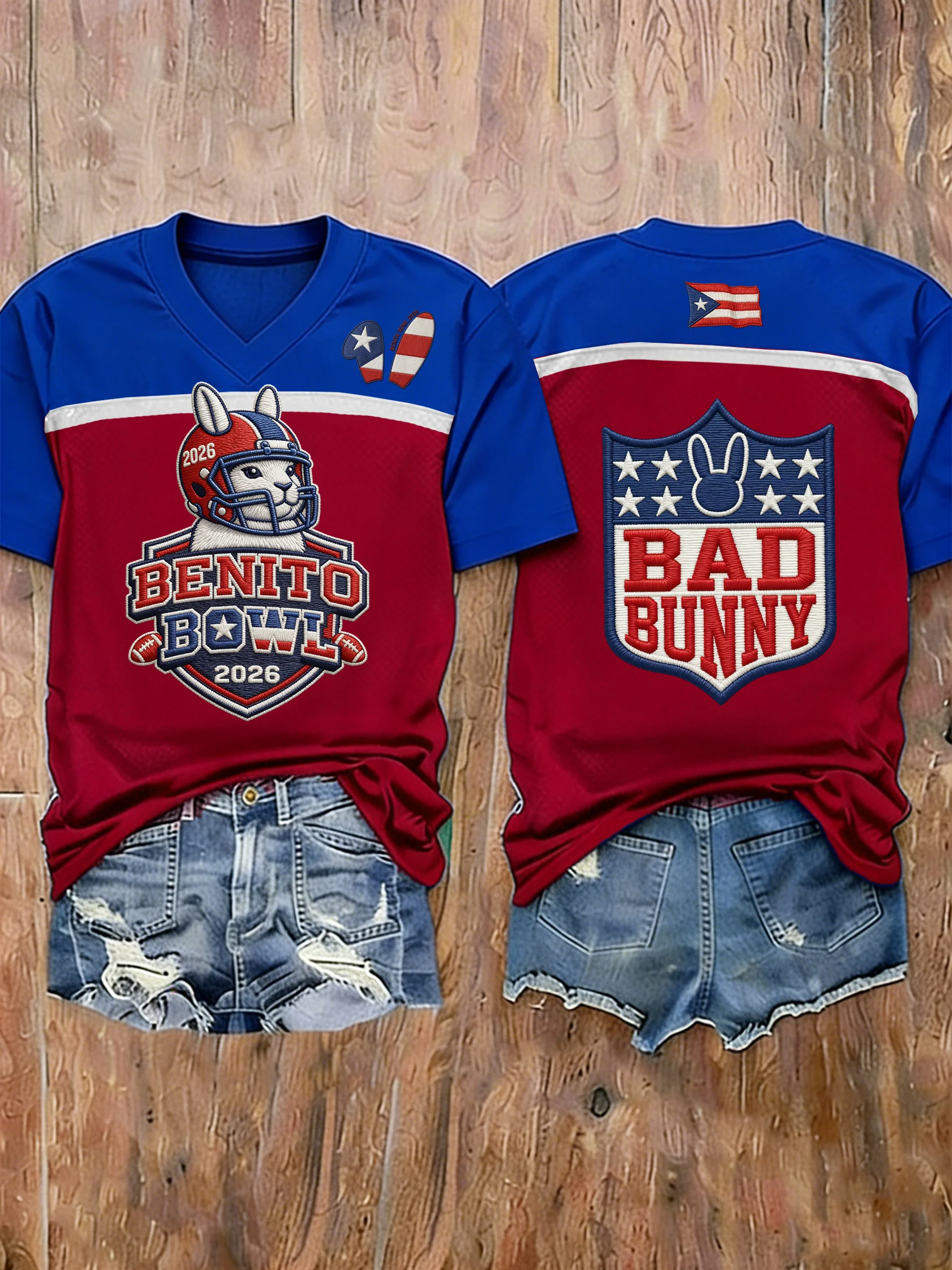 Benito Bowl Funny Bunny Shirt Football Tee With Puerto Rico Flag Tee, Bad Bunny Gift