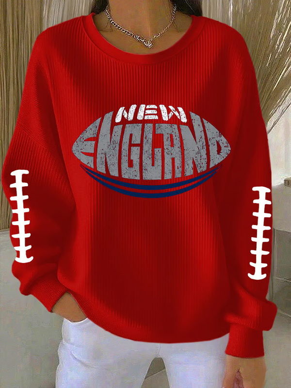 New England Gridiron Tee The Big Game Football 2026 Printed Hoodie American Football Jersey