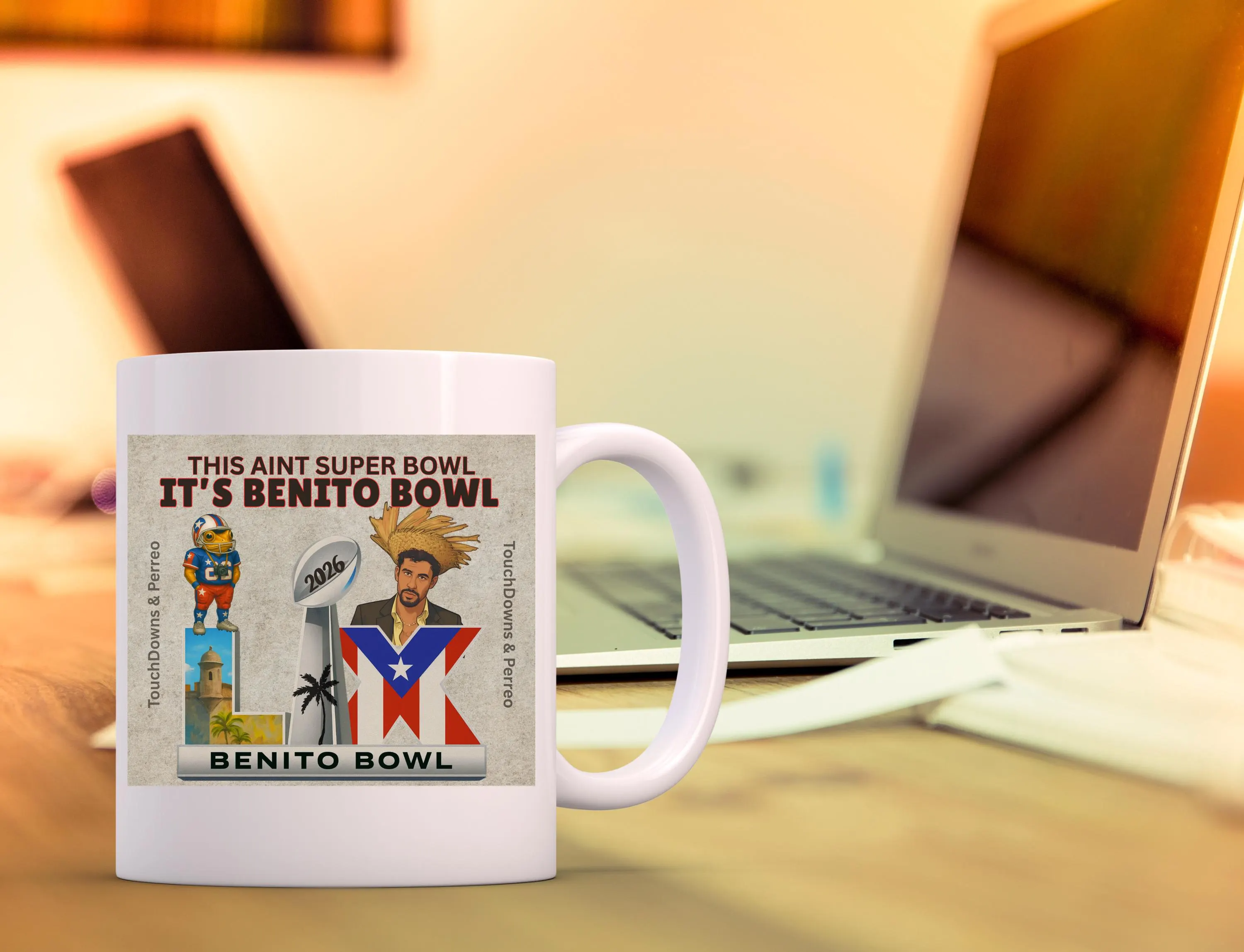 Bad Bunny The Big Game Benito Concert Game Day Mugs, Bad Bunny Gift, Ceramic Coffee Mug