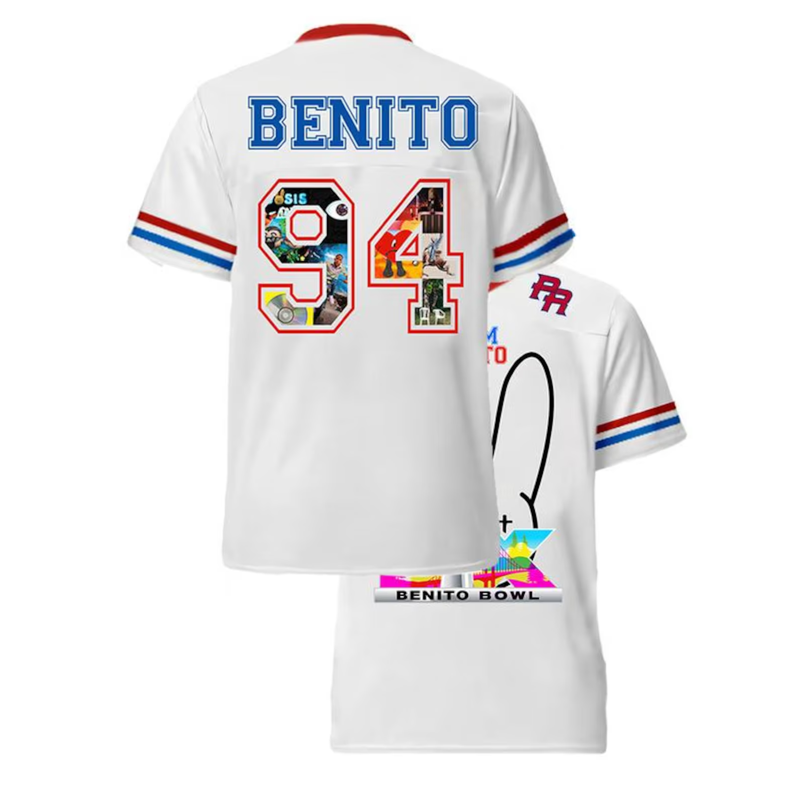 Benito Team Football Puerto Rico Flag Jersey, Gift For Fan Unisex Bad Bunny Fan Gift