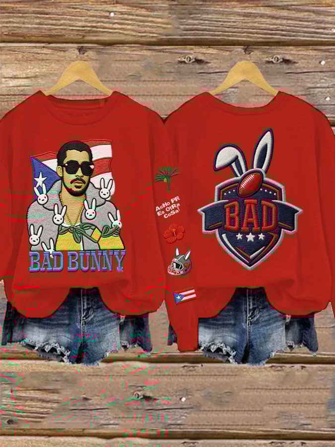 Bad Bunny Bad Game Benito Bowl Football Theme LX Big Game Football Tee, Game Day Bunny Shirt