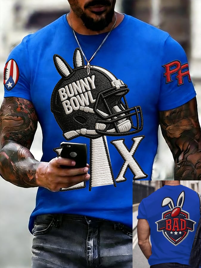Bunny Bowl Benito Bowl Football Theme Big Game Print Football Tee, Bad Game Day Best Half-Time Moments Bunny Shirt