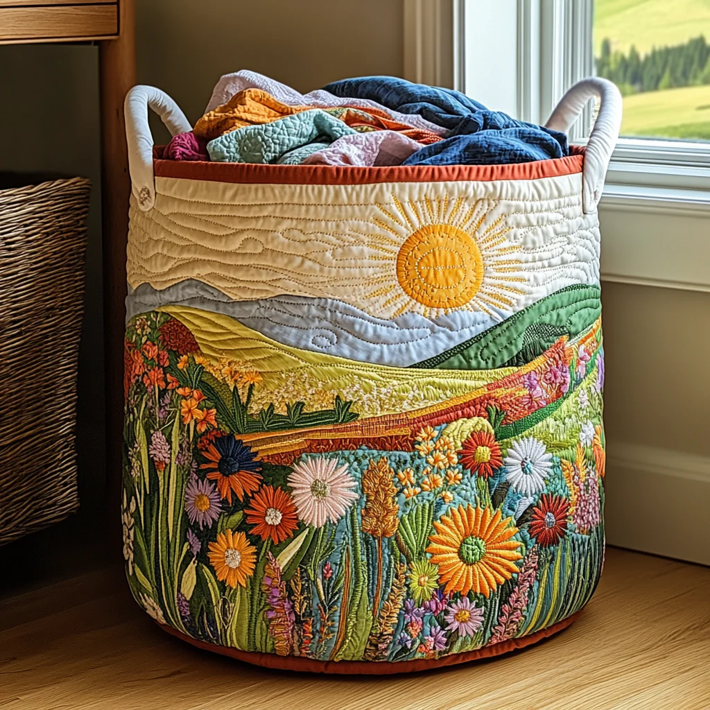 Spring Meadow Laundry Basket, Laundry Gifts, Housewarming Gift Ideas