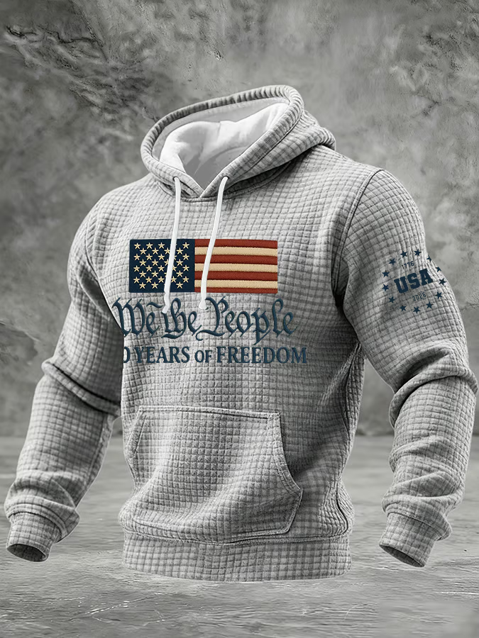 250th Anniversary Of Freedom We The People Gray Hoodie, Pullover Hoodie 4th Of July Gift