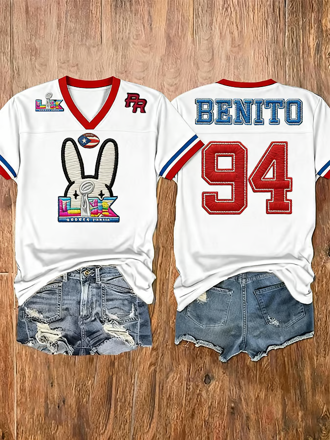 Big Game Bad Bunny Puerto Rico TShirt, Puerto Rico With Flag Vneck Shirt, Reggaeton Fan Gift Bad Bunny Gift