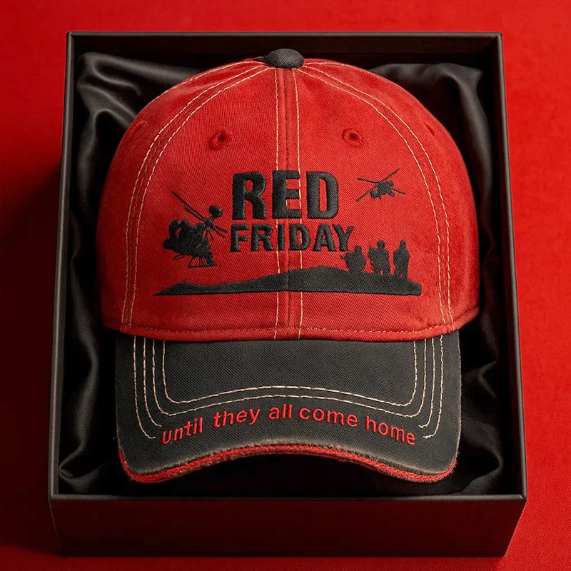 US Red Friday Until They All Come Home Classic Cap, Wear Red on Friday American Patriotic Gift, Premium Hat, USA Cap