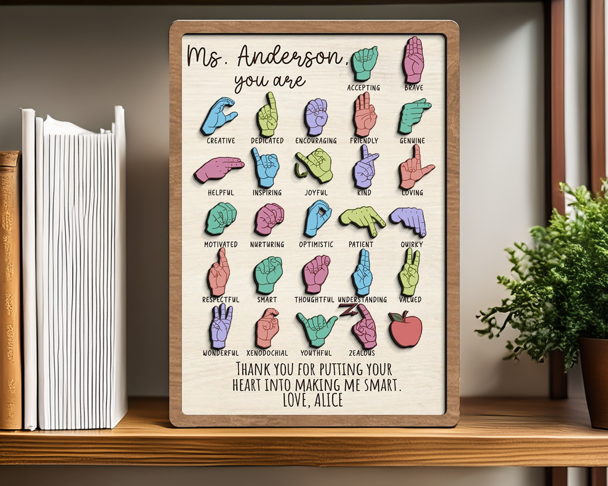 Teacher Sign, Teacher Name Sign, Teacher Appreciation Gift, Back To School, Classroom Decor